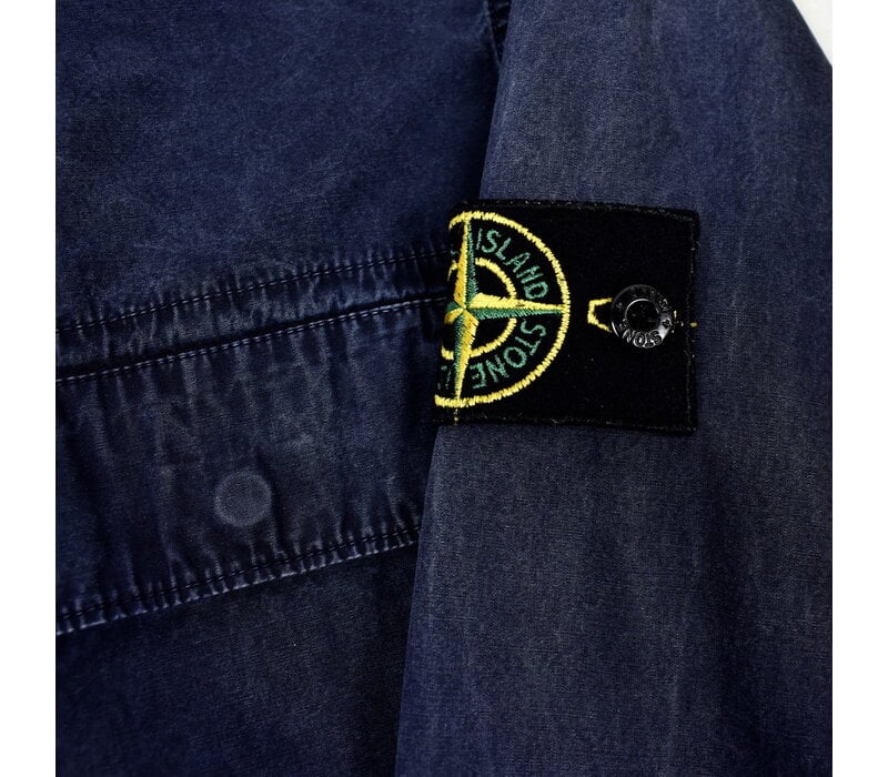 Stone Island navy tinto old cotton long sleeve shirt L