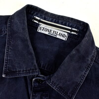 Stone Island navy tinto old cotton long sleeve shirt L