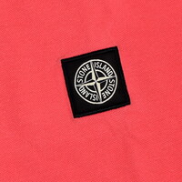 Stone Island hot pink cotton pique tipped short sleeve patch program polo shirt L