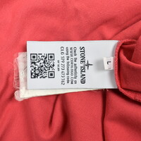 Stone Island hot pink cotton pique tipped short sleeve patch program polo shirt L