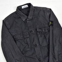 Stone Island grey garment dyed tinto old cotton multi pocket utility overshirt jacket L