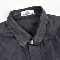 Stone Island grey garment dyed tinto old cotton multi pocket utility overshirt jacket L