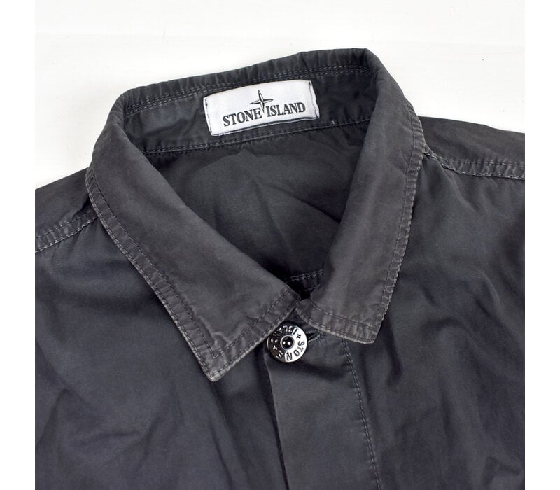 Stone Island grey garment dyed tinto old cotton multi pocket utility overshirt jacket L