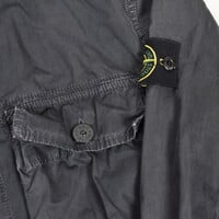 Stone Island grey garment dyed tinto old cotton multi pocket utility overshirt jacket L