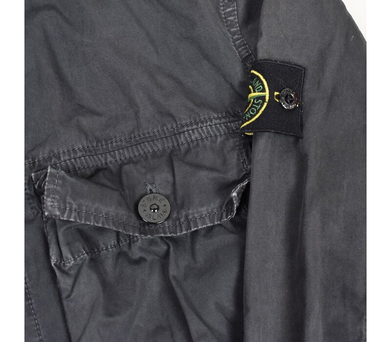 Stone Island grey garment dyed tinto old cotton multi pocket utility overshirt jacket L