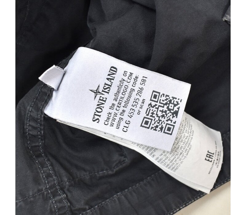 Stone Island grey garment dyed tinto old cotton multi pocket utility overshirt jacket L