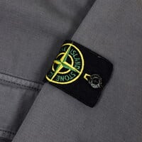 Stone Island grey knit cotton hooded overshirt jacket L