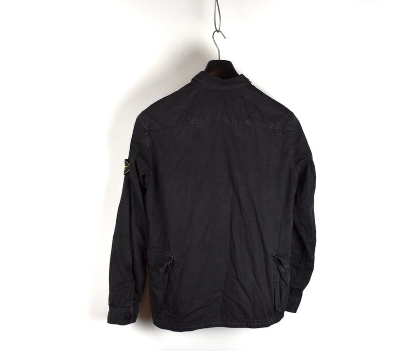Stone Island grey garment dyed tinto old cotton multi pocket utility overshirt jacket L