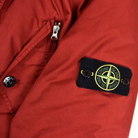 Stone Island red david-tc quilted lined hooded multi pocket parka XL