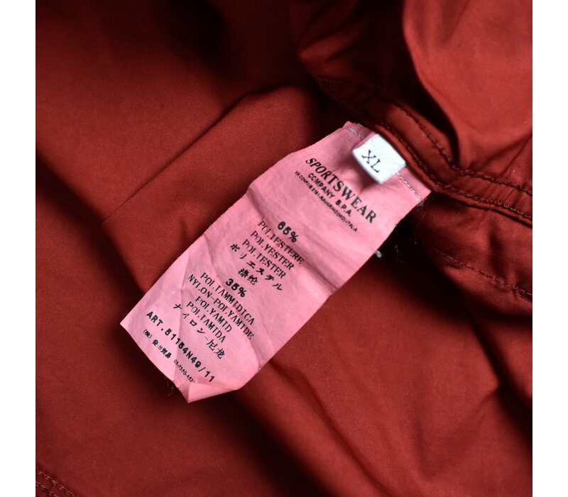 Stone Island red david-tc quilted lined hooded multi pocket parka XL