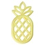 Logan & Alice Ananas Teether Licht Gele Bijtfiguur