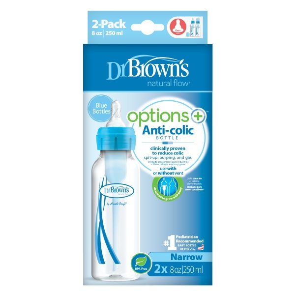 Antipoison Zullen Mus Options+ Fles 250 ml Dr. Browns - Blauwe Duo Verpakking