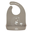 By Lille Vilde Bib Slab Mr Hedgehog Grey