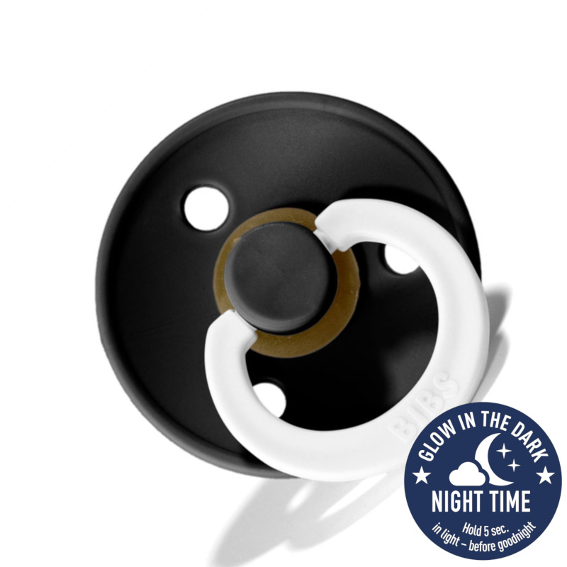 Bibs Fopspeen Zwart Black Glow in The Dark