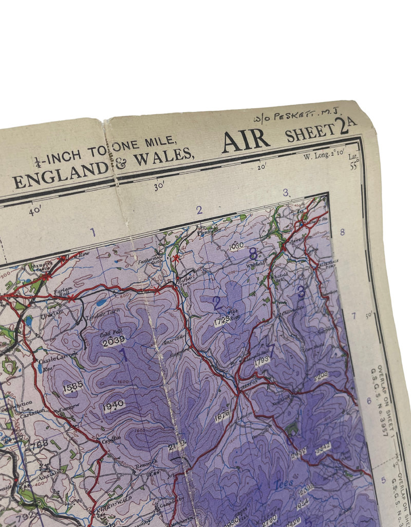 Engelse WO2 air navigation map Irish Sea