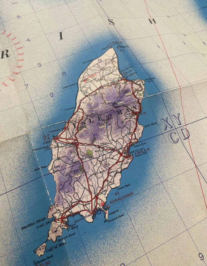 Engelse WO2 air navigation map Irish Sea