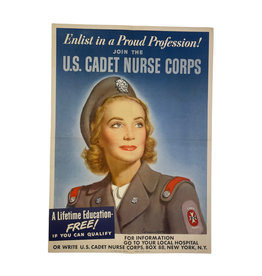 Amerikaanse WO2 Cadet Nurse Corps poster