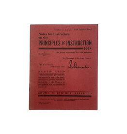 Canadees WO2 Principles of instructions boekje