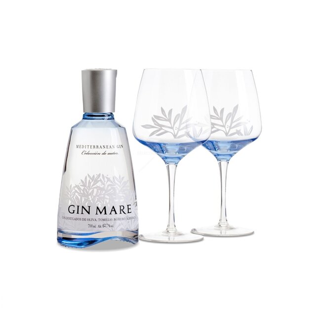 Gin-Mare Single Bottle Double ballon giftpack 70CL