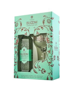 Bloom Premium London Dry Gin 70CL Glass pack