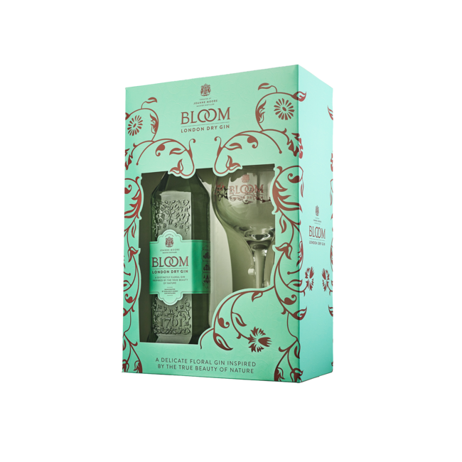 Bloom Premium London Dry Gin 70CL Glass pack