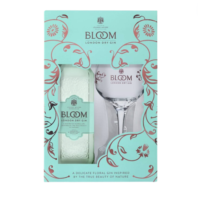 Bloom Premium London Dry Gin 70CL Glass pack