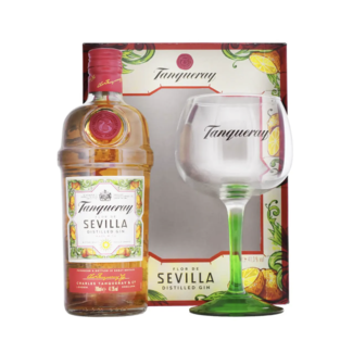 Tanqueray Flor de Sevilla 70CL Giftpack met glas