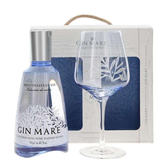 Gin-Mare Mediterranean 70CL giftpack met Ballon Glas
