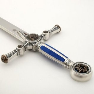 Sword with blue handle with engravings  ONLY AVAILABLE BENELUX AND NORTHERN FRANCE - PARIS