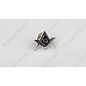 Pin  compas + G argent fonds noir