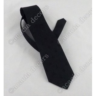 Tie black with compass and square motif