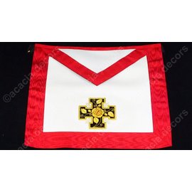 Apron18th degree - hand embroided  - potted cross