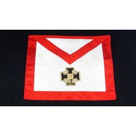 Apron18th degree - hand embroided  - potted cross