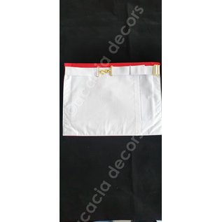 Tablier de Compagnon -  cuir - simple dos blanc 35 cm x 30 cm