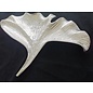 Fruit bowl Ginko leaf medium silver