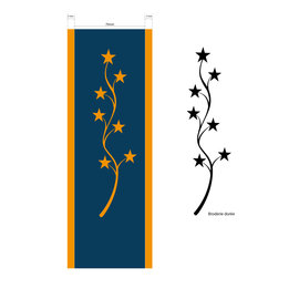 SAUTOIR -  couleur 3836 - bord dor - broderie doré main