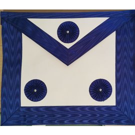 Apron with 3 rosettes leather - Silver beads