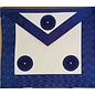 Apron with 3 rosettes leather - Silver beads