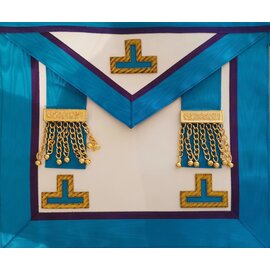 Memphis Misraïm Tablier de Vénérable Maître 36 cm x 32 cm - penderilles