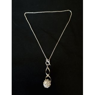 silver chain with braided ball
