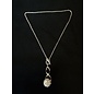 silver chain with braided ball