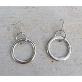 boucles d'oreilles cercles argent