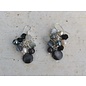 earrings grey/white/black balls