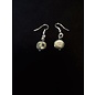 Earrings gray cat's eye semi-precious stone