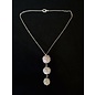 collier argent avec 3 boules tressées