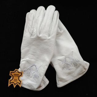 Lederen handschoenen Passer & Winkelhaak  - passen kleiner aan