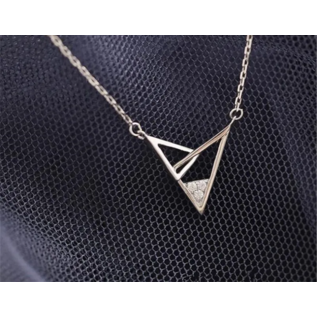 necklace double open triangle "Pythagoras"