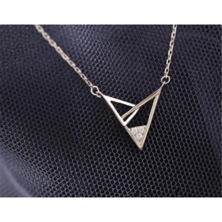 necklace double open triangle
