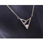 necklace double open triangle