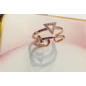 Ring 2 triangle pink gold